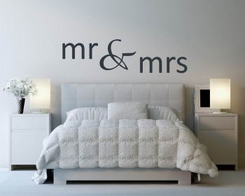 Mr & Mrs Quotes Wall Decal Love Vinyl Art Stickers Mr & Mrs Quotes Wall Decal Love Vinyl Art Stickers